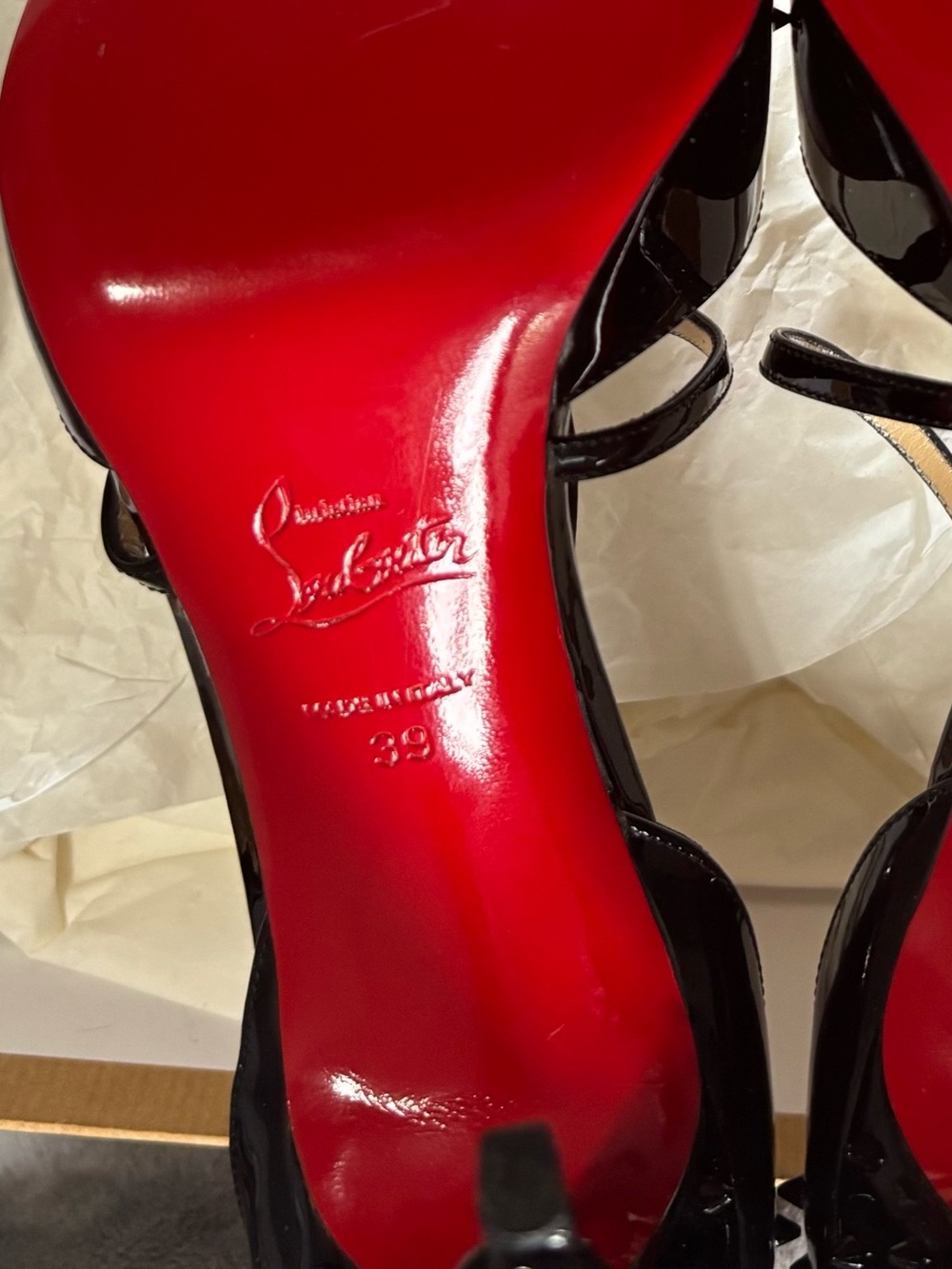 Christian Louboutin Goldocross Spiked Heels SZ. 39 - Picture 7 of 9